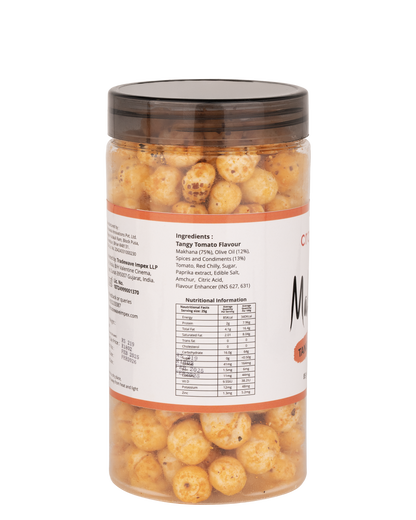 cravver - tangy tomato makhana ingredients and nutritional information